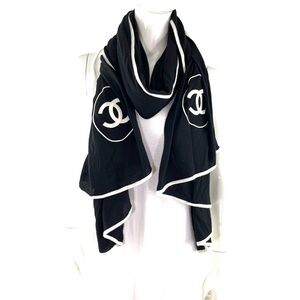 ESTATE SALE Timeless Rare Chanel Monogram Logo Scarf
